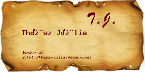 Thész Júlia névjegykártya