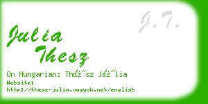 julia thesz business card